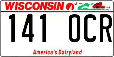 WI license plate 141OCR