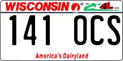 WI license plate 141OCS