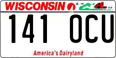 WI license plate 141OCU