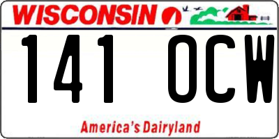 WI license plate 141OCW