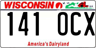 WI license plate 141OCX