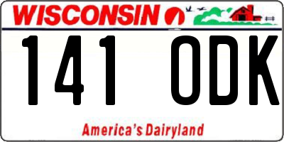 WI license plate 141ODK