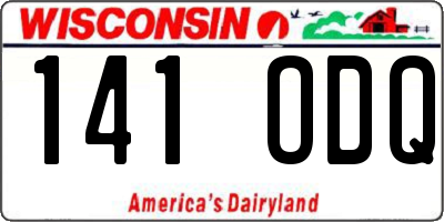 WI license plate 141ODQ