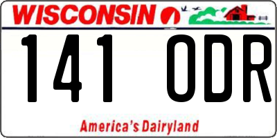 WI license plate 141ODR