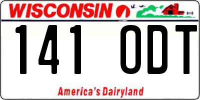 WI license plate 141ODT