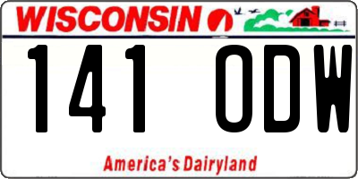 WI license plate 141ODW