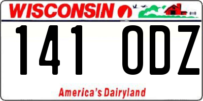 WI license plate 141ODZ