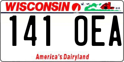 WI license plate 141OEA