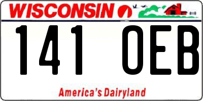 WI license plate 141OEB