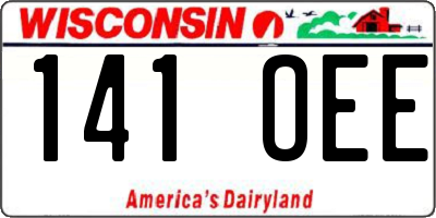 WI license plate 141OEE