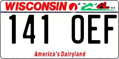 WI license plate 141OEF