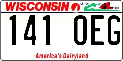 WI license plate 141OEG