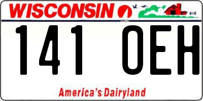 WI license plate 141OEH