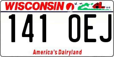 WI license plate 141OEJ