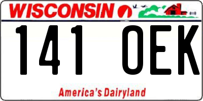 WI license plate 141OEK