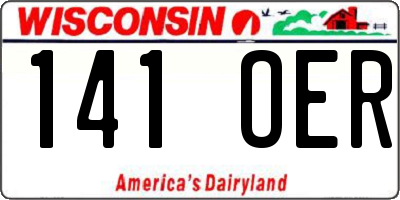 WI license plate 141OER