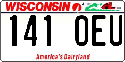 WI license plate 141OEU