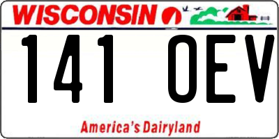 WI license plate 141OEV