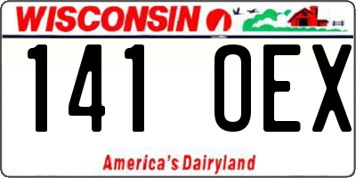 WI license plate 141OEX