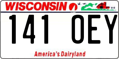 WI license plate 141OEY