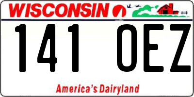 WI license plate 141OEZ