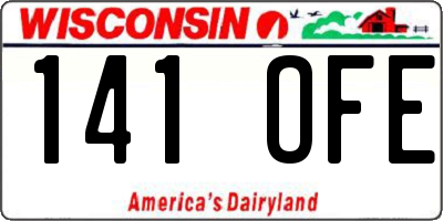 WI license plate 141OFE