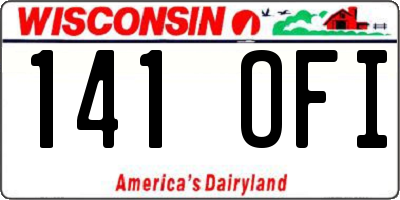 WI license plate 141OFI