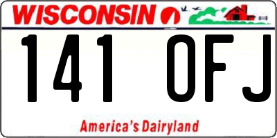 WI license plate 141OFJ