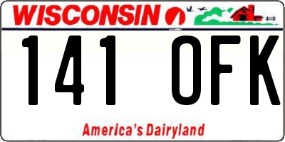 WI license plate 141OFK