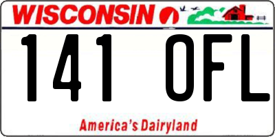 WI license plate 141OFL