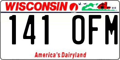 WI license plate 141OFM