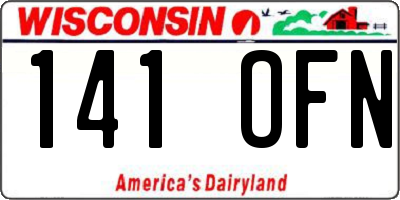 WI license plate 141OFN