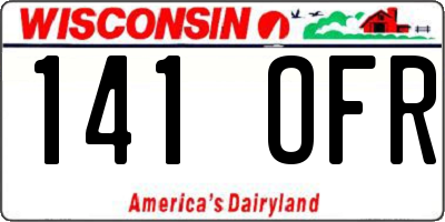 WI license plate 141OFR