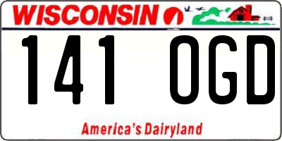 WI license plate 141OGD