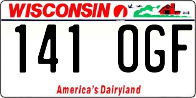 WI license plate 141OGF