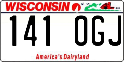 WI license plate 141OGJ