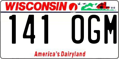WI license plate 141OGM