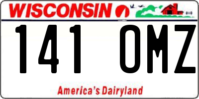 WI license plate 141OMZ