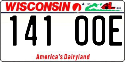 WI license plate 141OOE
