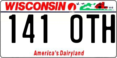 WI license plate 141OTH