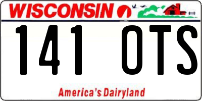 WI license plate 141OTS