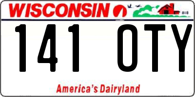 WI license plate 141OTY