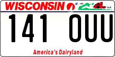 WI license plate 141OUU