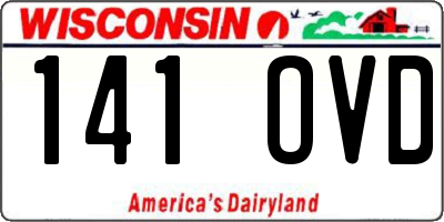 WI license plate 141OVD