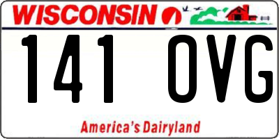 WI license plate 141OVG