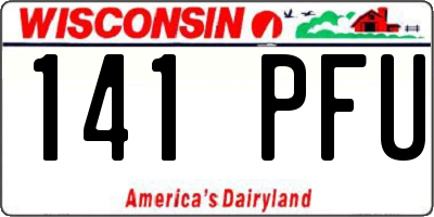 WI license plate 141PFU