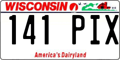 WI license plate 141PIX