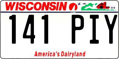 WI license plate 141PIY