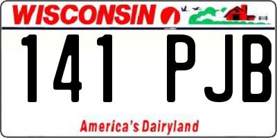 WI license plate 141PJB