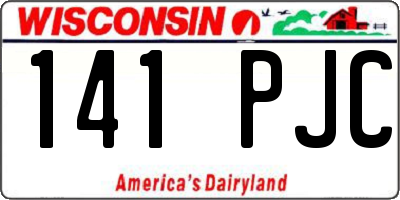WI license plate 141PJC